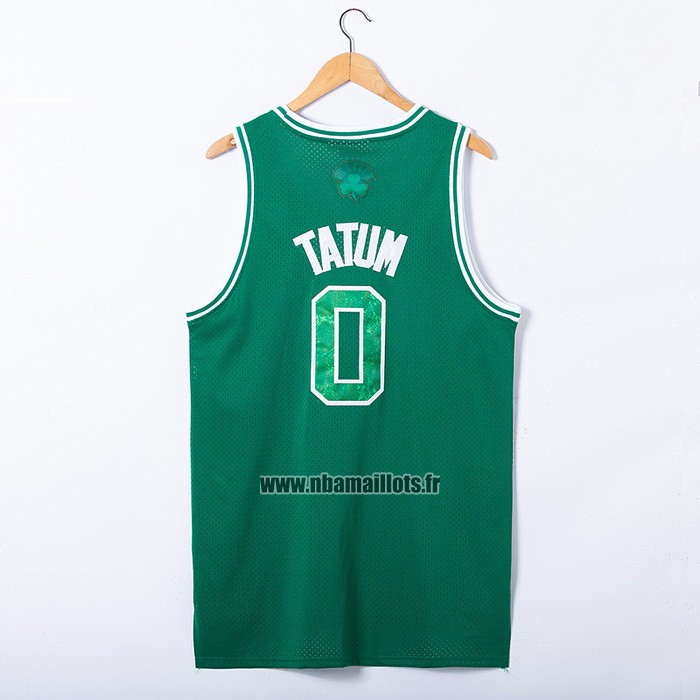 Maillot Boston Celtics Jayson Tatum NO 0 Snakeskin Hardwood Classics 2021 Vert